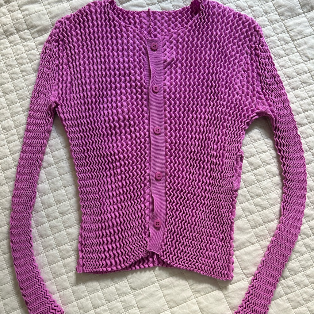 Issey Miyake Lilac Cardigan